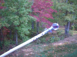 This is my magic wand, that I made from fallen wood I found behind my house